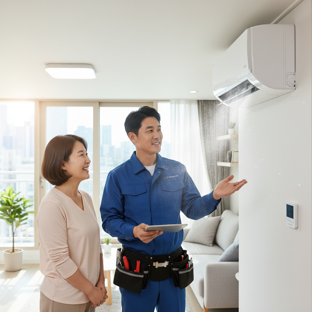 서북구(천안) 에어컨 가스충전 작업 완료
