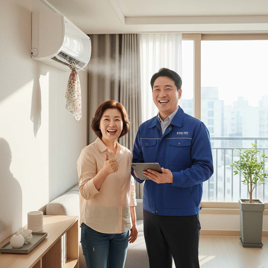 한솔동(세종) 에어컨 수리 작업 완료