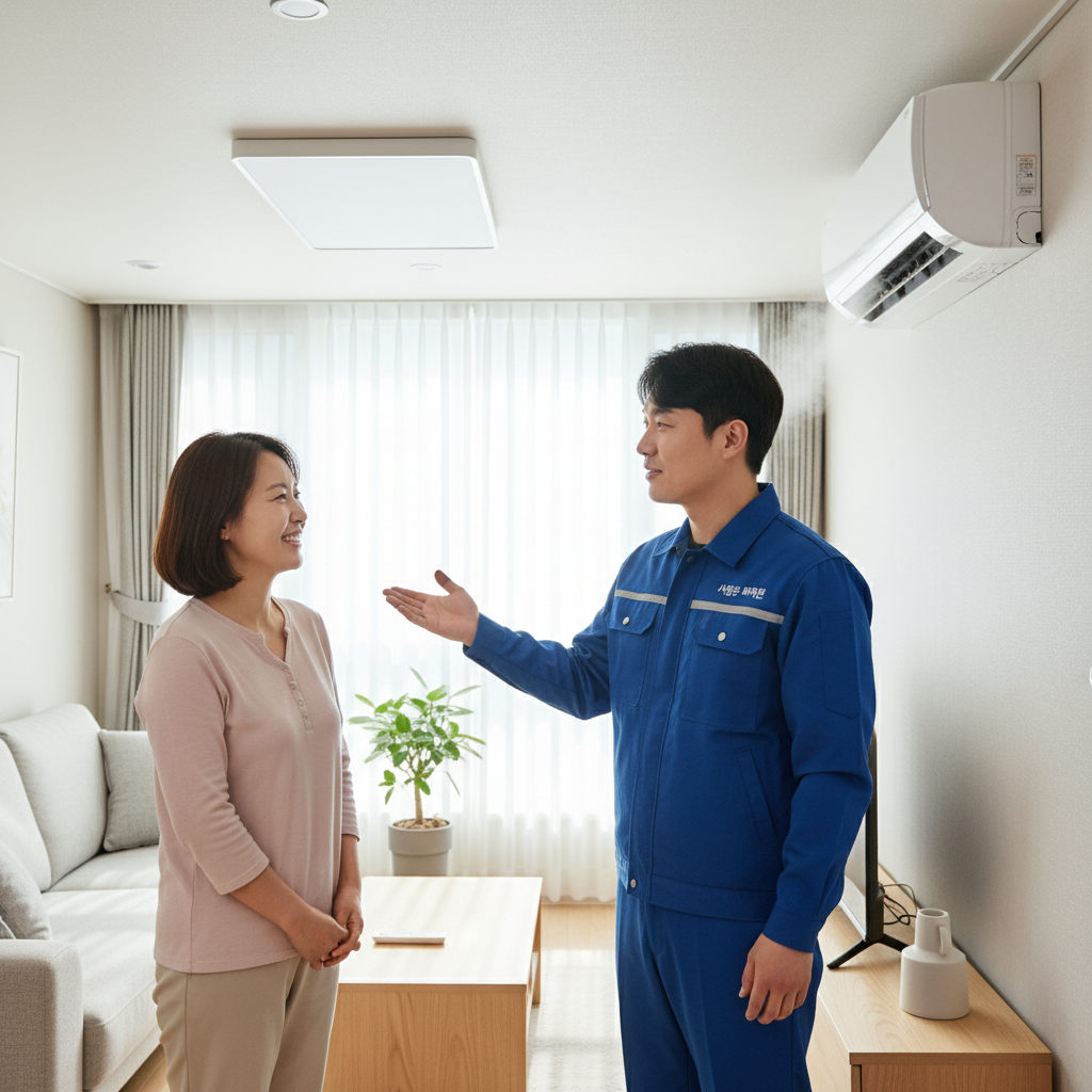 목1동 에어컨 가스충전 작업 완료