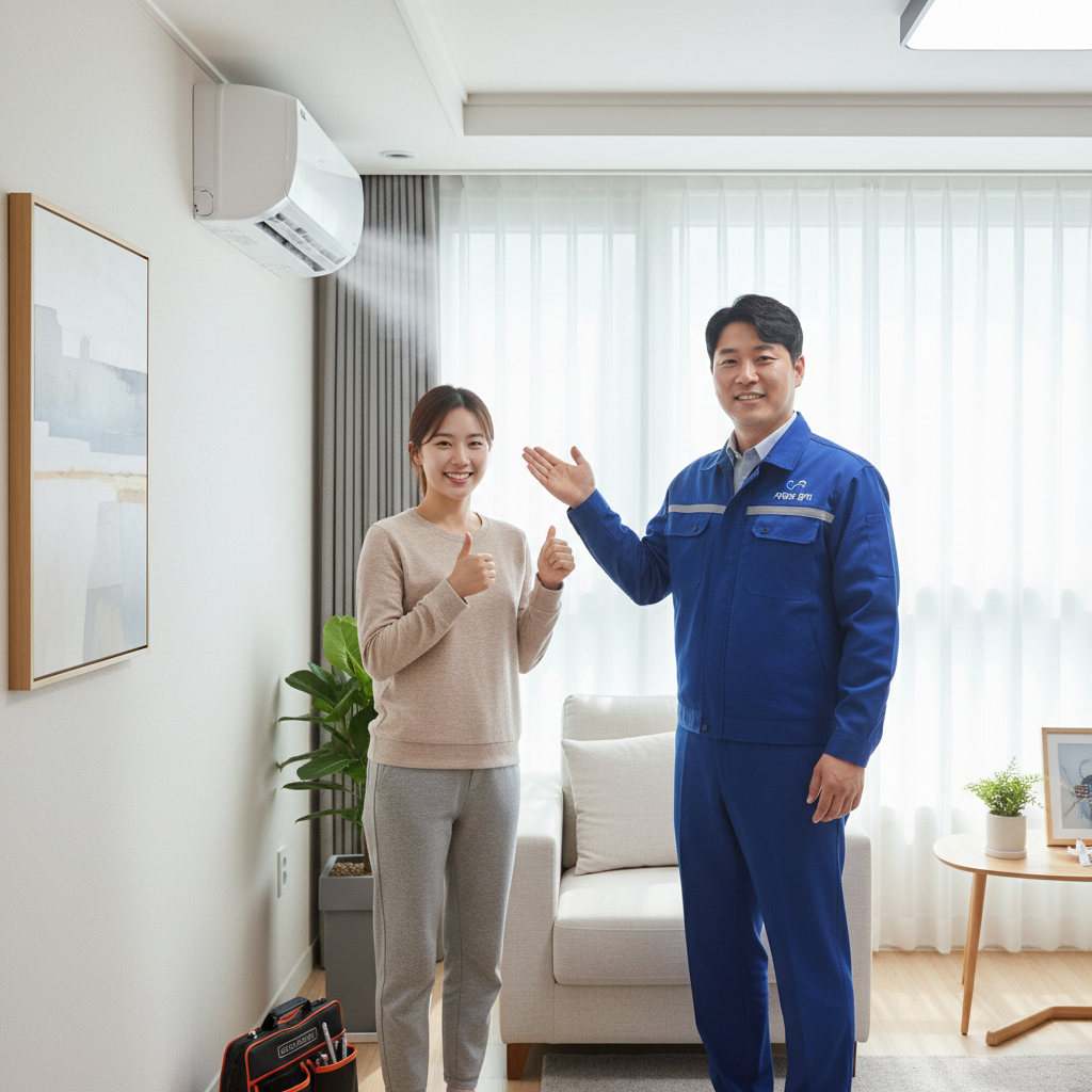 성동구 에어컨 가스충전 작업 완료