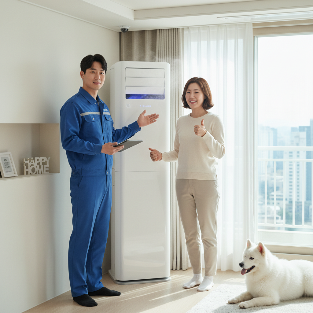 온양읍(아산) 에어컨 가스충전 작업 완료
