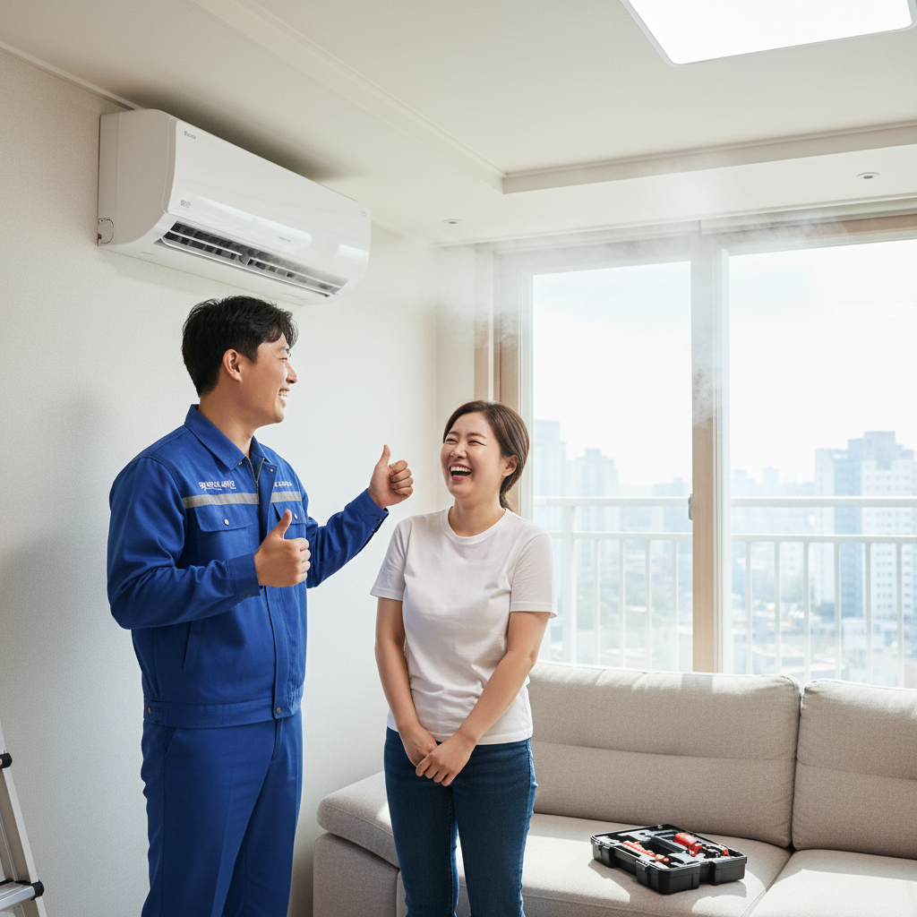 일봉동(동남구) 에어컨 가스충전 작업 완료