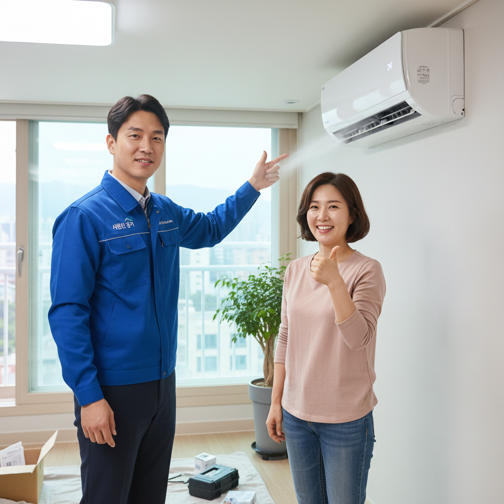 석관동 에어컨 가스충전 작업 완료