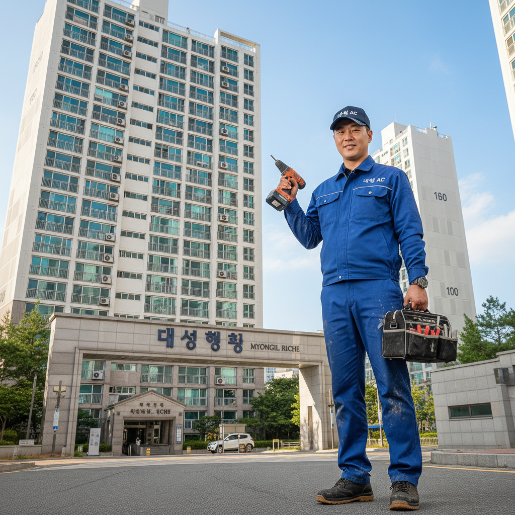 명일동 에어컨 수리 전문 기술자 서비스 소개
