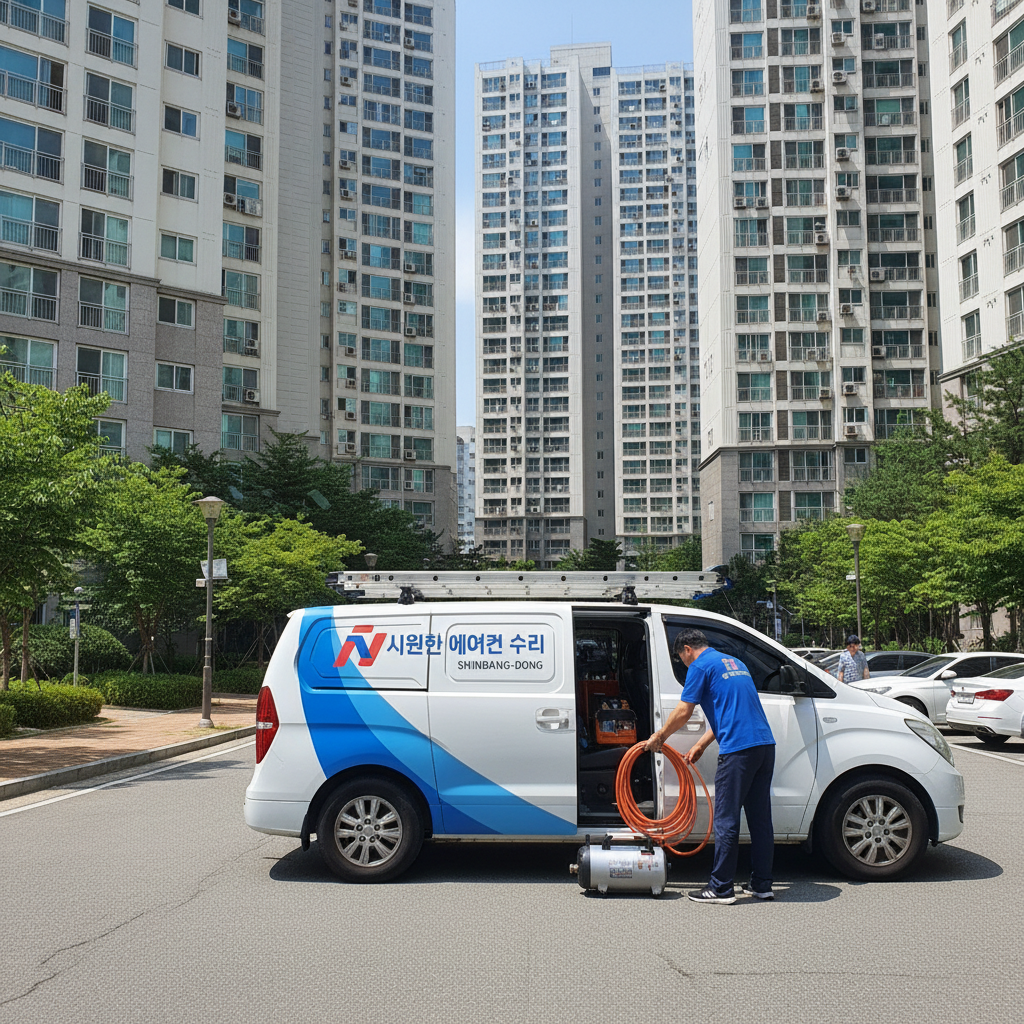 신방동 에어컨 가스충전 전문 기술자 서비스 소개