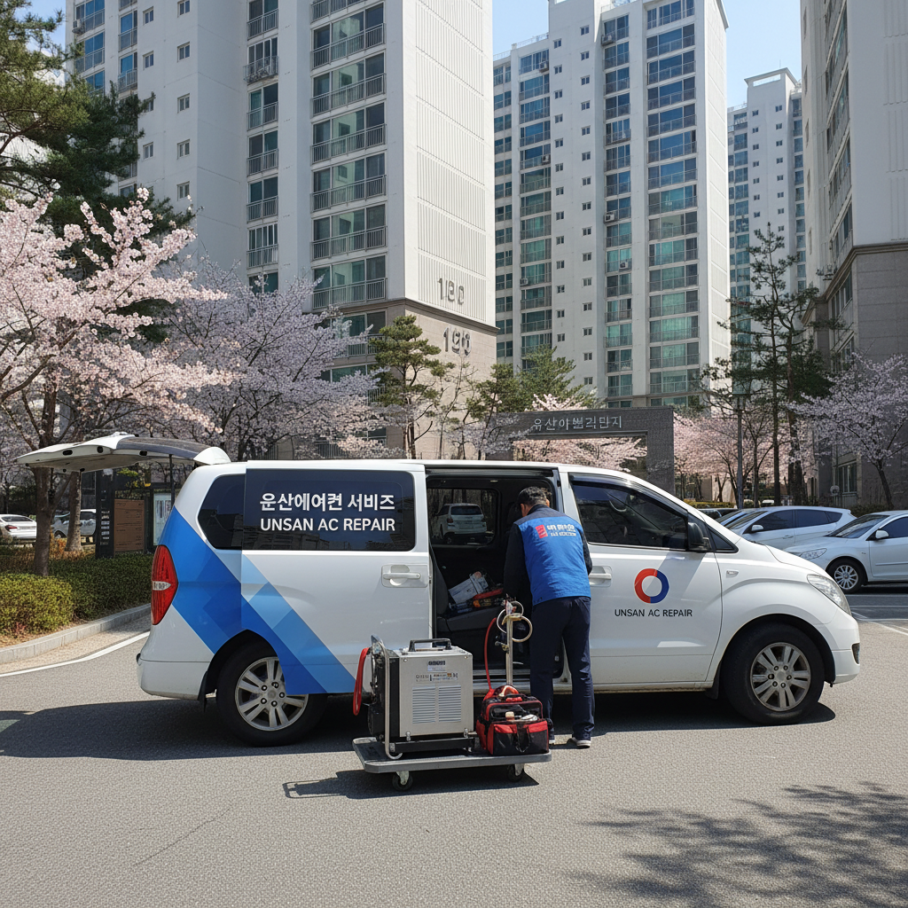 운산면 에어컨 가스충전 전문 기술자 서비스 소개
