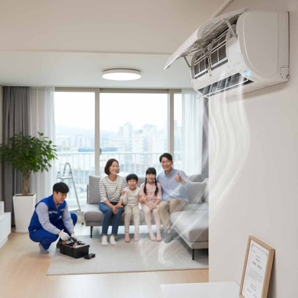 일산동(원주) 에어컨 가스충전 작업 완료