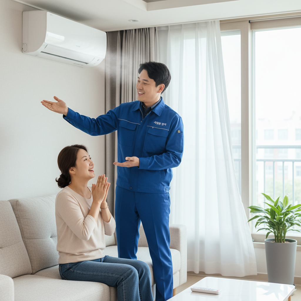 사상구 삼락동 에어컨 가스충전 작업 완료