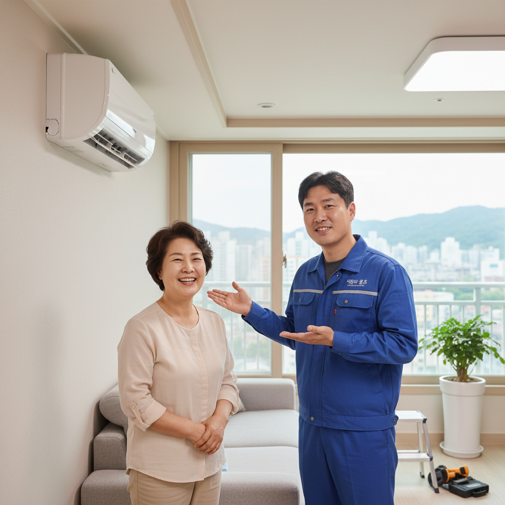 원성동(동남구) 에어컨 가스충전 작업 완료