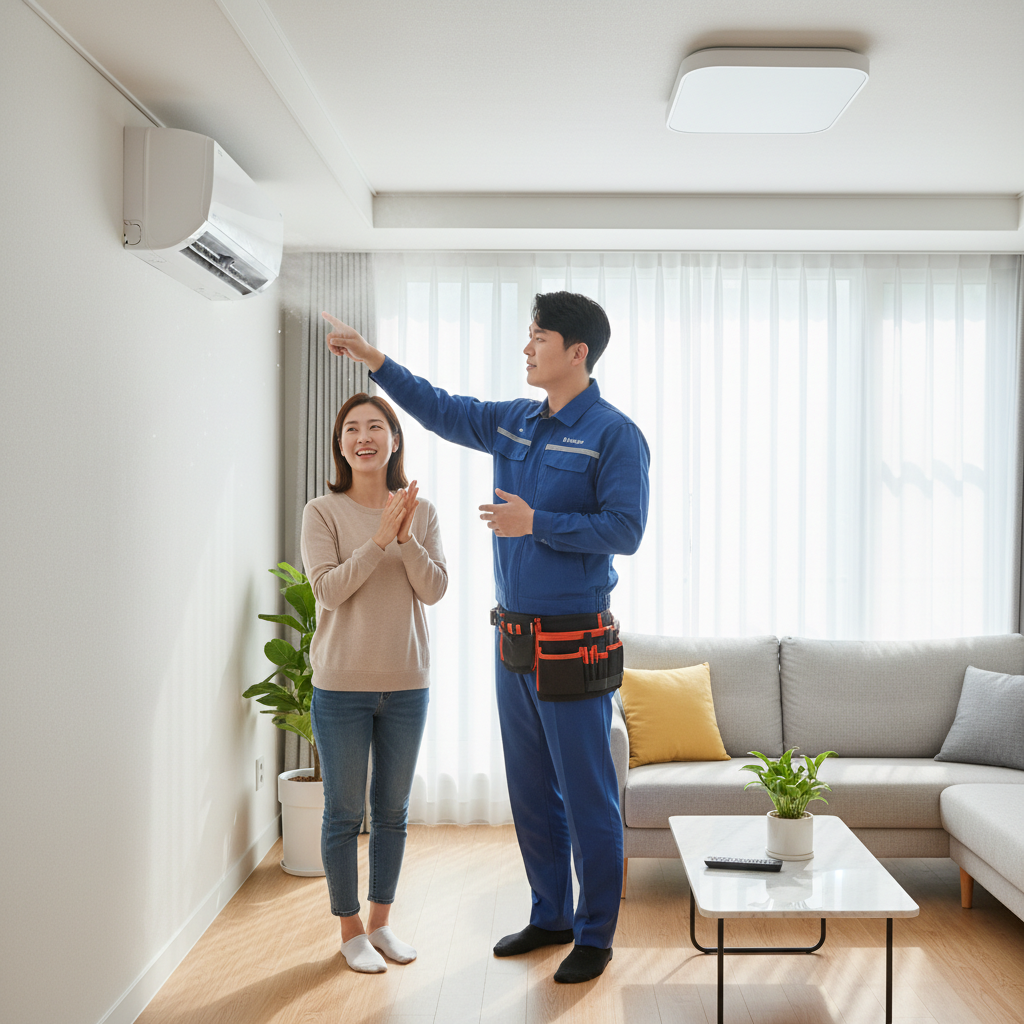 광덕면(동남구) 에어컨 가스충전 작업 완료