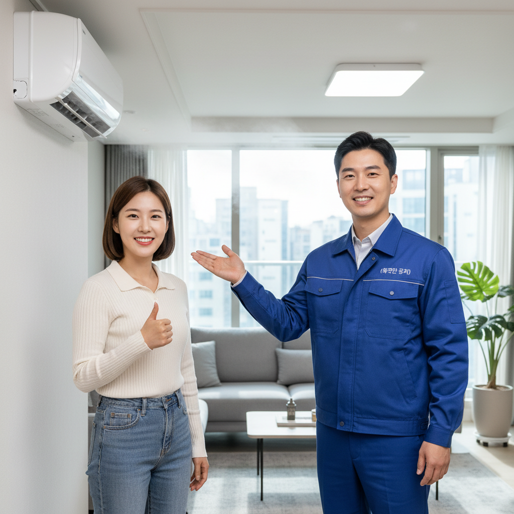 금천동 에어컨 가스충전 작업 완료